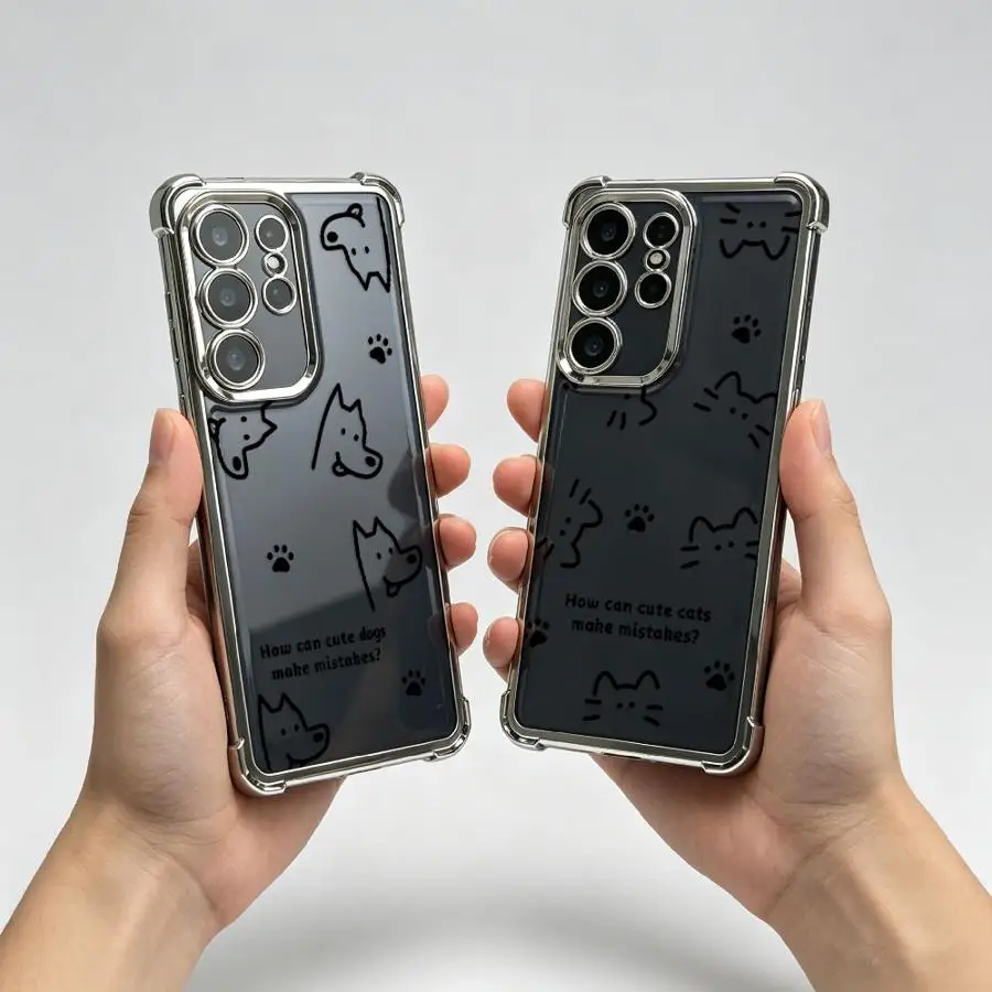 Phone Cover Case for Samsung Galaxy A12 A03 A23 A51 A07 A53 A33 A50 A14 A04 A15 A05 A54 A34 A24 A52 A16 A06 A73 A13 Cartoon Line