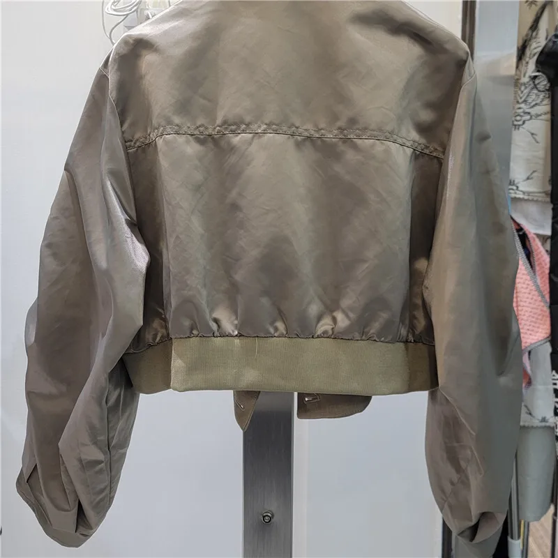 HKSH 秋の新女性トレンディなショートコートダブルブレストスプライシングコントラストカラーヴィンテージエレガントなファッションハイストリートブレザー HK9637