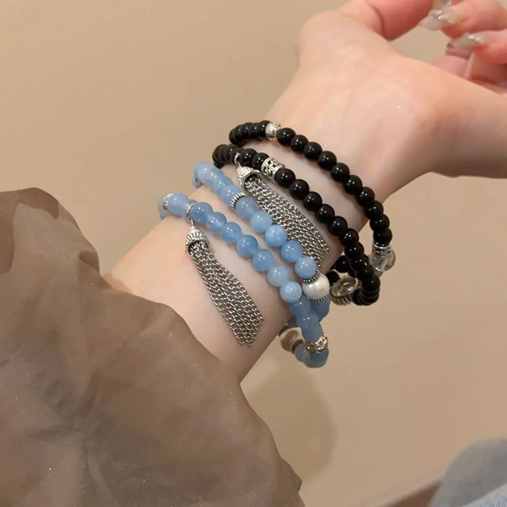 Vintage Agate Eye Bracelet Light Luxury Multi-Layer Two Wear Hand Chain New Chinese Style Multifunction Collarbone Chain Women