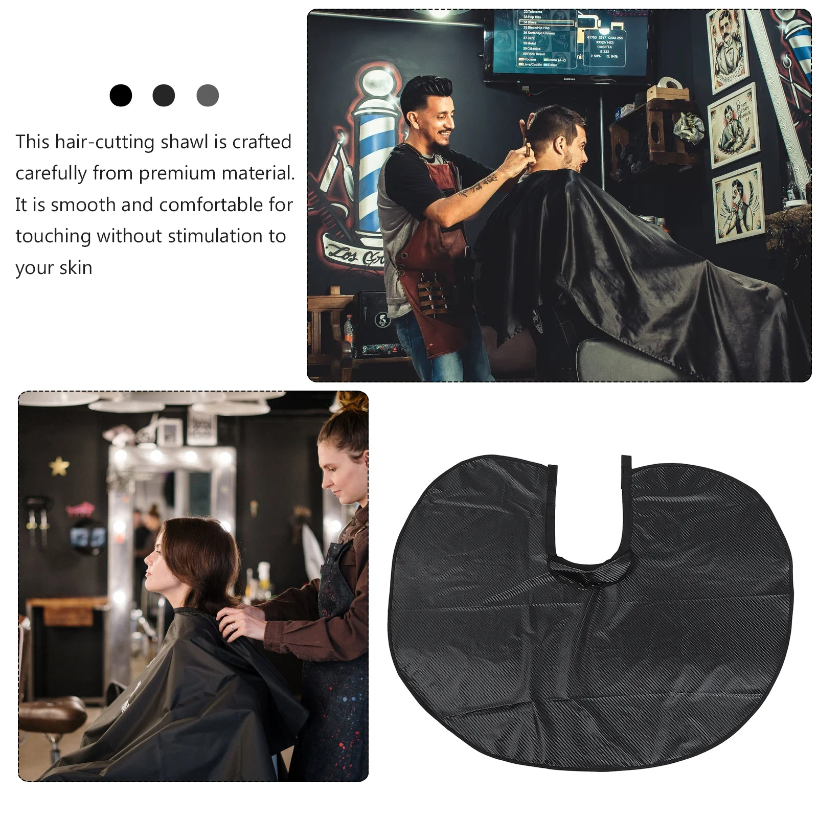 

Защитная накидка для стрижки, парикмахерская шаль премиум-класса, легкий салон, многоразовые принадлежности для парикмахера, халат для стрижки волос, краска для завивки волос