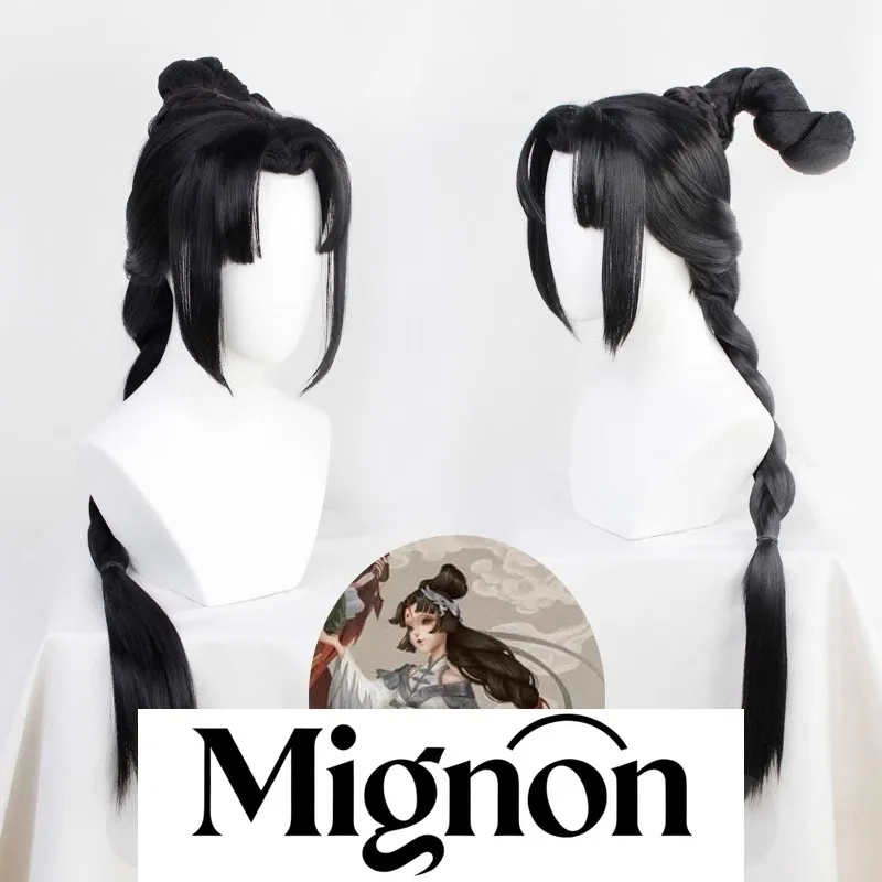 Identity V Geisha Crane Skin cosplay wig with fixed hair bun Halloween gift