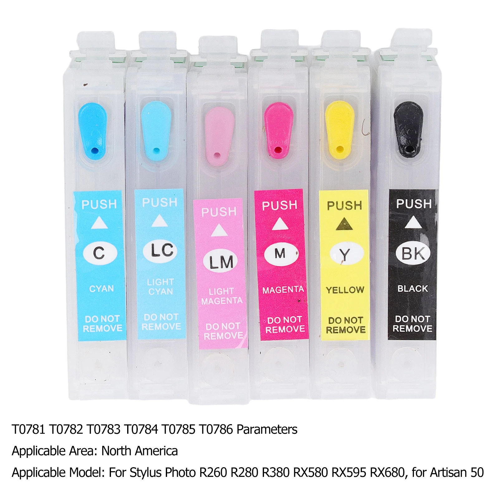 6-Farben-Drucker-Tintenpatrone mit permanentem Chip, Ersatz-Nachfüllpatrone, Druckerzubehör