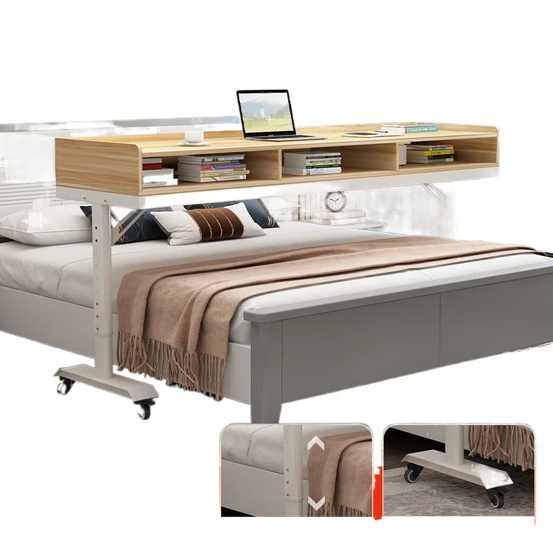 Lifting cross bed computer desk with drawers removable long writing desk bedroom bed end against the wall study writing desk