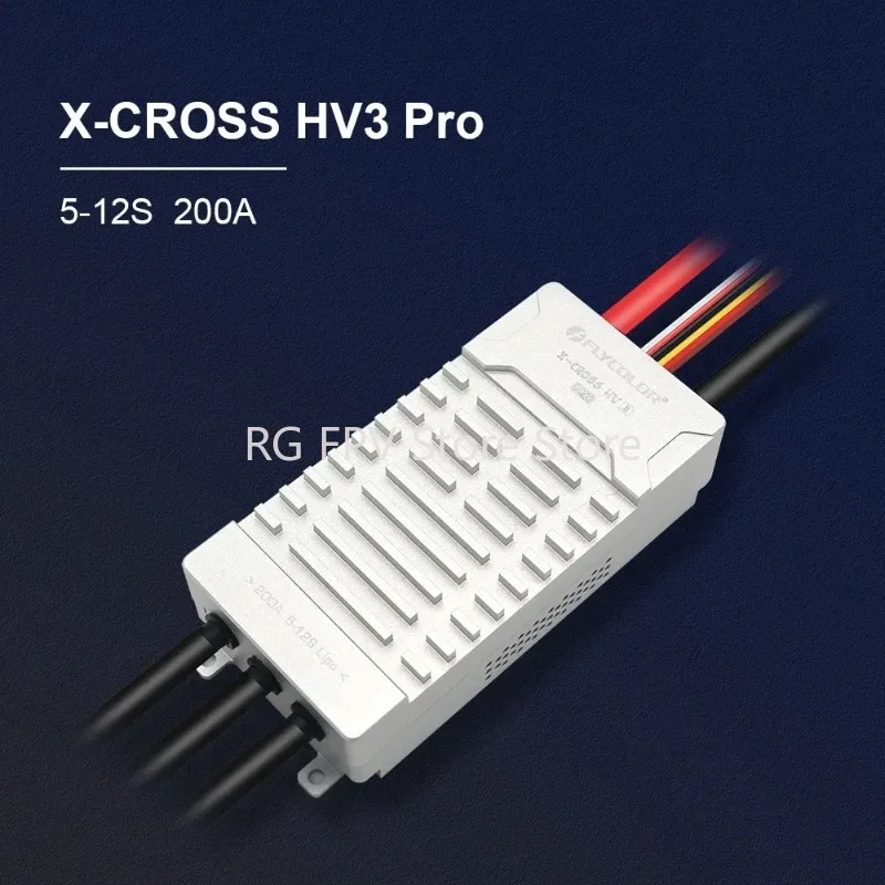 Flycolor X-CROSS HV 3 PRO 80A 200A ESC 5-12S BLHeli-32 Dshot Proshot 64MHz ARM 32-Bit Speed Controller for RC FPV Racing Drone