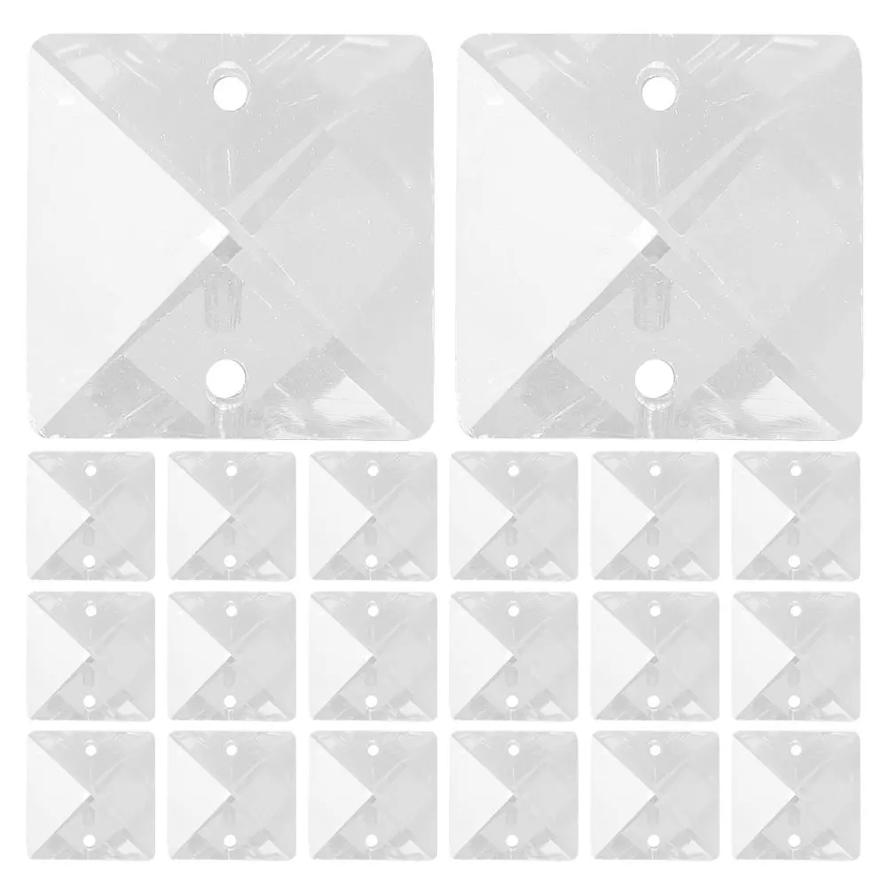 

50Pcs Decorative Acrylic Gems for Crafts Premium Glass-Like Rhinestones with Two Holes for Sewing on Apparel