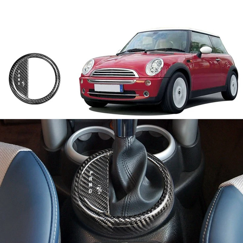 Carbon Fiber Car Gear Shift Panel Frame Sticker For Mini Cooper R50 R53 2001 2002 2003 2004 2005 2006