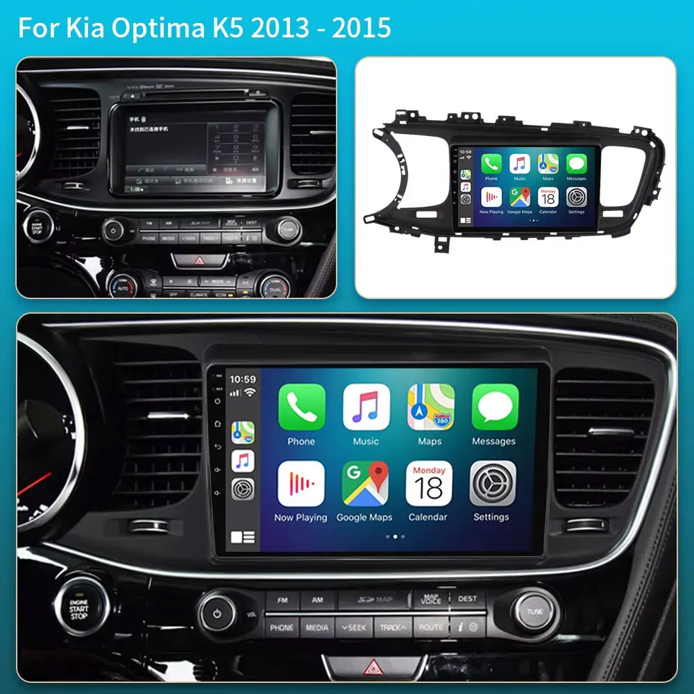 أندرويد 15 راديو السيارة Carplay أندرويد السيارات لكيا أوبتيما K5 أندرويد الكل في واحد 2013 - 2015 مشغل وسائط متعددة نظام تحديد المواقع والملاحة Ste #2