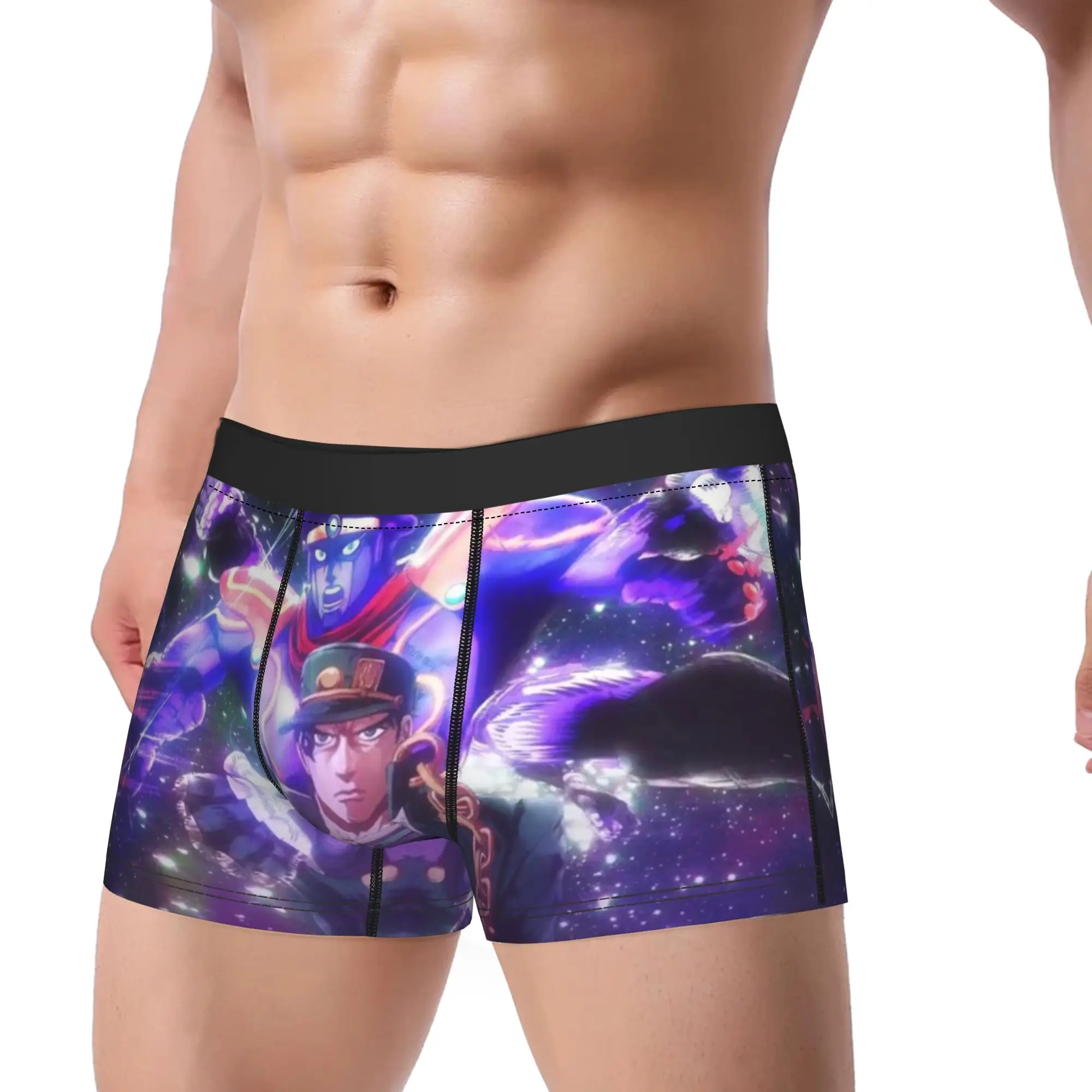 Gothic Aesthetic Manga JoJo's Bizarre Adventure Underpants Homme Panties Men's Underwear Print Shorts Boxer Briefs