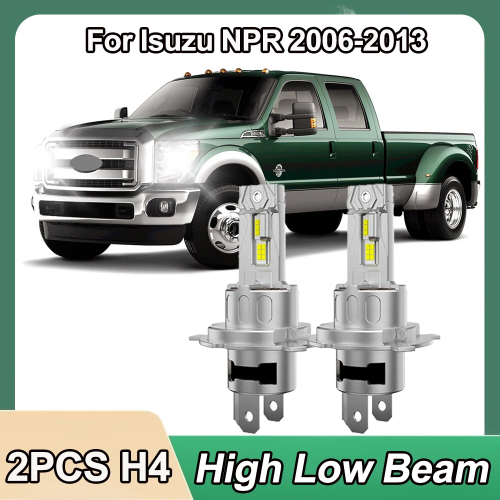 

2Pcs H4 LED Car Headlight bulbs DC12V-24V 20000LM High/low beam 3570 CSP with Fan Mini Lamp For Isuzu NPR 2006-2013