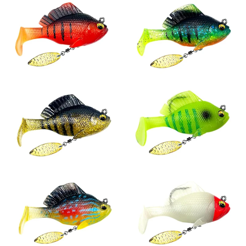 10/14g Dark Sleeper Gill Soft Plastic Paddle Fishing Lures Zander Pike Shad Realistic Swimbaits Bass Perch Fishing Jig Softbaits