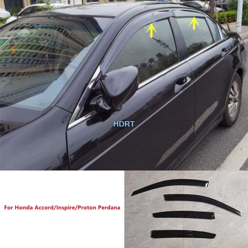 Car Styling Side Window Deflector Visor Sun Rain Shelter Weather Shield Cover For Honda Accord/Inspire/Proton Perdana 2008-2013