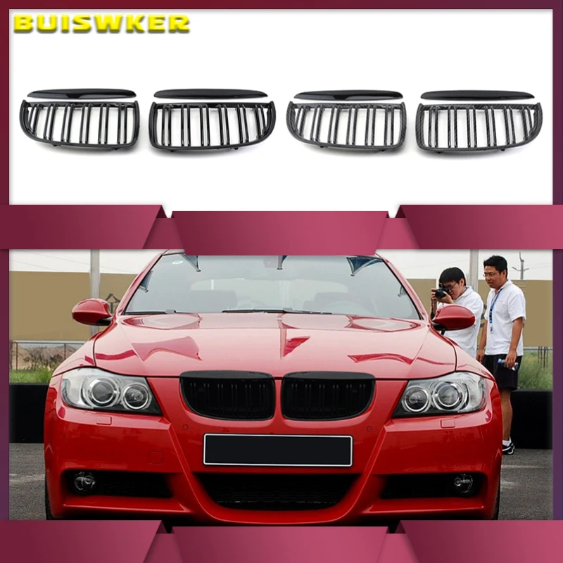 Grille Racing Grill Gloss Black Car Front Bumper Grilles For BMW E90 E91 3 Series 323I 328I 335I 330I 325I 05-08 ABS