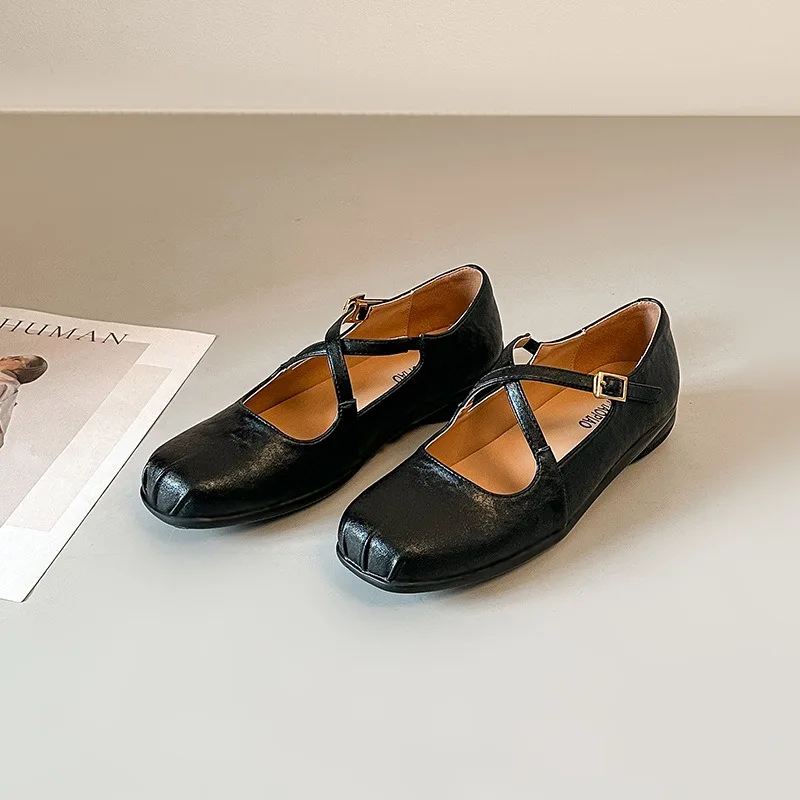 

High Quality Women's Shoes Designer Comfortable Flats French Ballet Dance Shoes for Women Casual Single Shoes Zapatos De Mujer