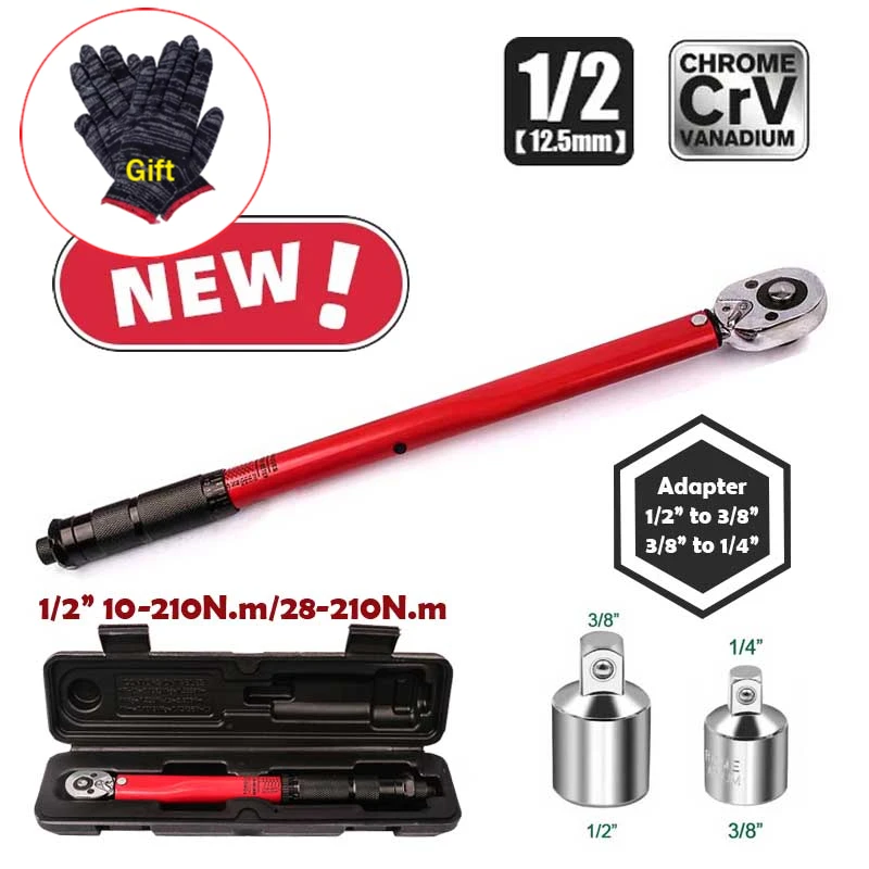 Chave Torque Catraca Reversível Chave de Bicicleta Profissional Motocicleta Ferramenta Automotiva do Carro Preciso 10210n.m