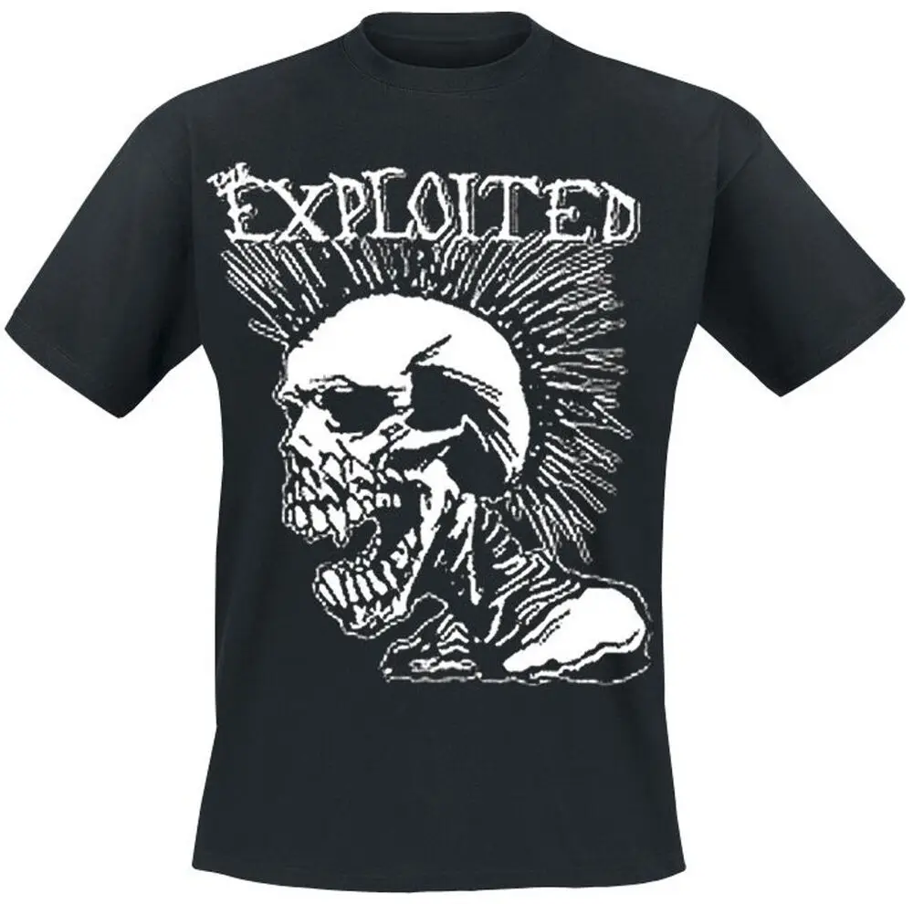 Exploited (The) - Mohican Skull T Shirt High Quality 100%Cotton Short Sleeve