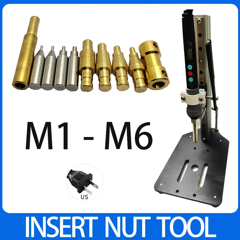 M2 M2.5 M3 M4 M5 M6 Threaded Nut Insertion Tool for Plastic & 3d Printing, Heat Set Insert Press Injection Molding Machine