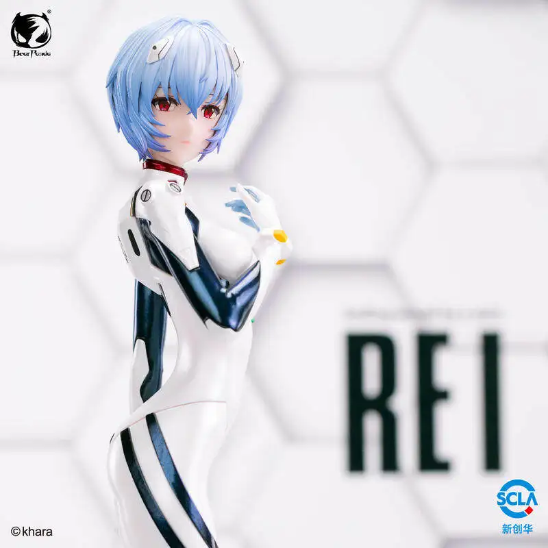 BearPanda Neon Genesis Evangelion Rei Ayanami 1/4 Cute Action Anime Figure Model Decor Collectible Desktop Ornament Doll Gift