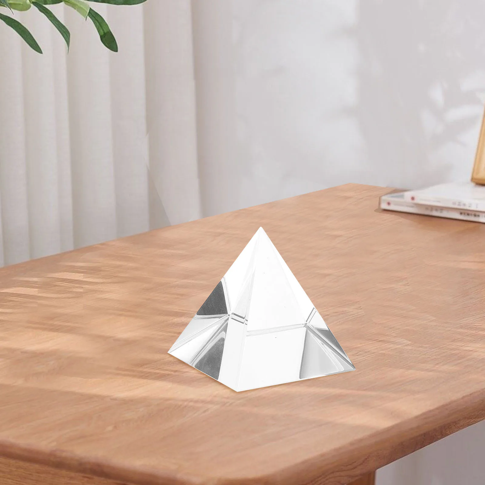 Glass Pyramid Prism for Science Experiments Optical Teaching Decor Light Spectrum Tool Sun Catcher Window Rainbow Decorations