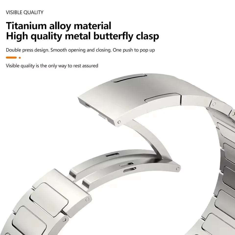 22mm Luxury Titanium Strap for Huawei Watch GT 5 Pro 46mm Metal Bracelet for Huawei Watch 3/4 Pro GT5 GT4 GT3/3P GT2/2e/2P Band