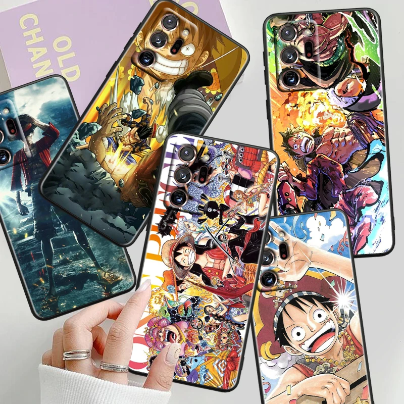 Anime Ones Pieces L-Luffy For Samsung Note 20 10 Ultra Plus A31 A14 A12 A70 A34 A25 A04 A05 A15 A24 5G Black Cover Phone Case