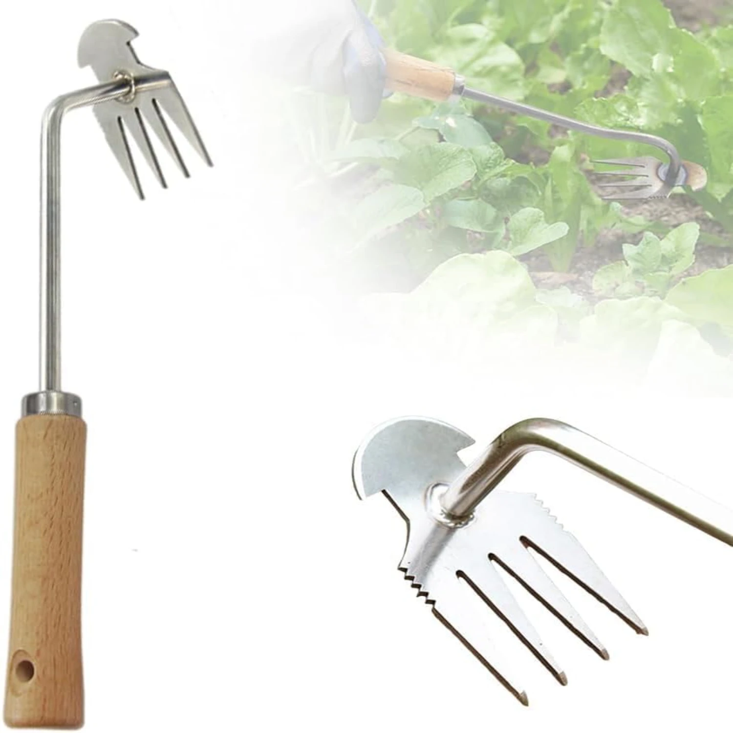 

Efficient New 2024 FUSCOTO Stainless Steel Hand Weeding Tool for Easy Weed Removal - 20in Gardening Hand Tool with Sturdy Handle