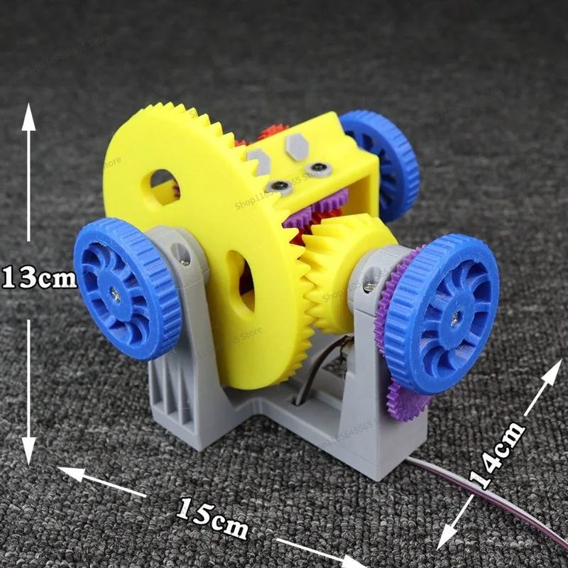Differential model self-locking limited slip double worm gear worm structure 3D printing automotive teaching aids