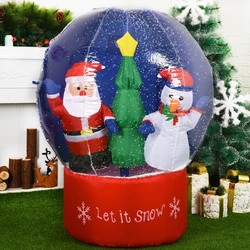 120cm Snowflake Hot Air Balloon Christmas Inflatable New Year Decorations Christmas Gifts Christmas Decoration Outdoor