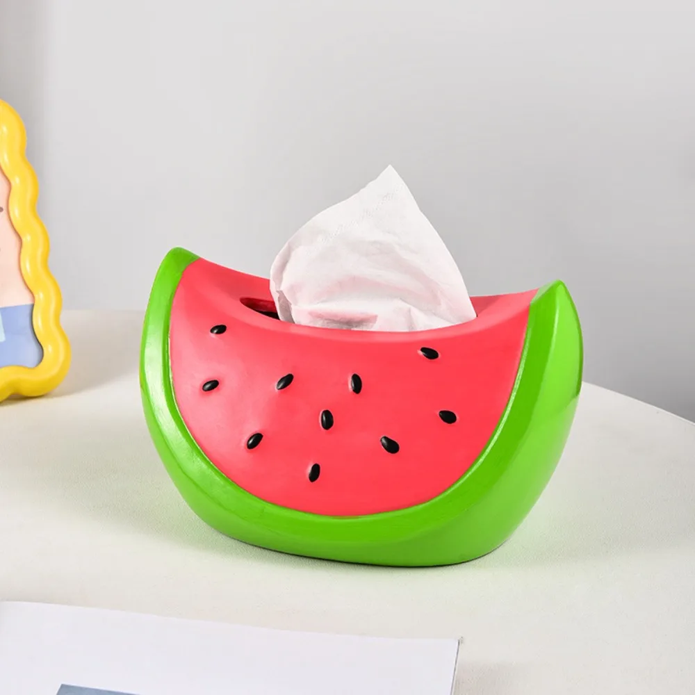 Modell Spielzeug Wassermelone Tissue Box Dekorative Obst Wassermelone Papier Lagerung Box Sammeln Cartoon Wassermelone Ornament Dekoration