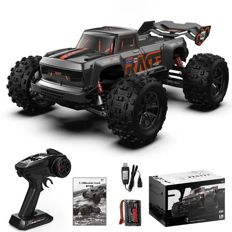 1:16 Racing RC Car With LED 4-Wheel Drive Remote Control Car High Speed 45KM/H Drift Vehicle Off-Road Electronic RC Truck Toys