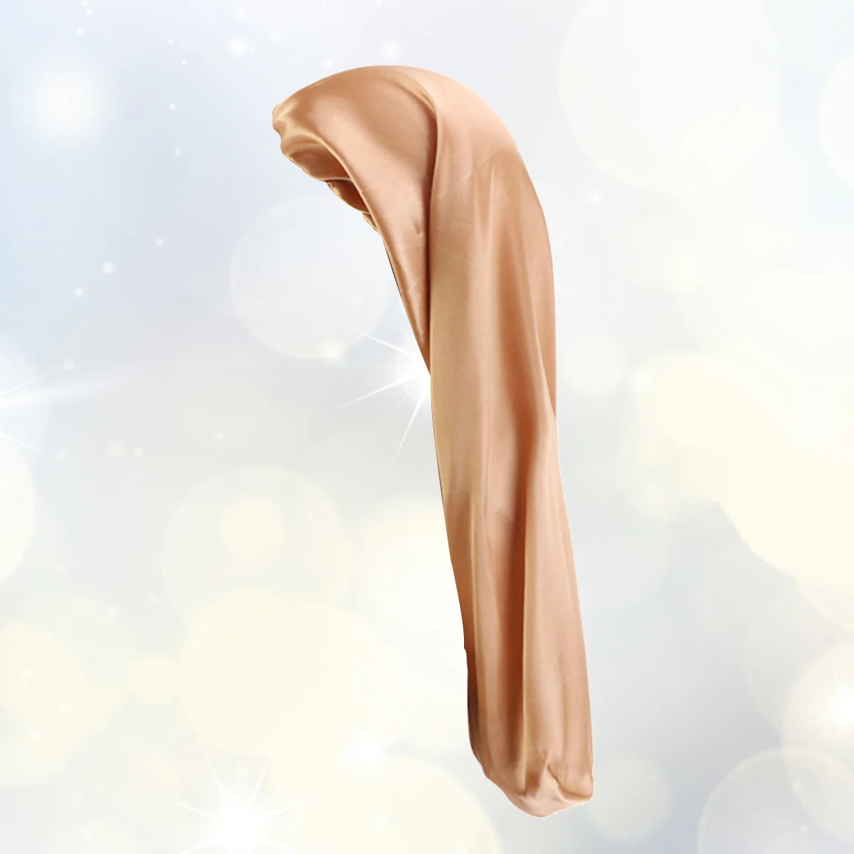 

1pc Imitated Silk Sleeping Cap Extra Wide Brim Long Tube Stretchy Printed Hair Protection Hat For Women Large Size Bonnet