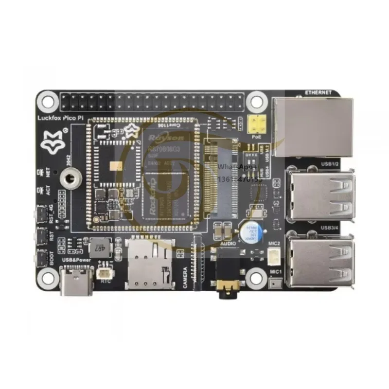 Плата для микро-разработки Aismartlink LuckfoxPi на базе Luckfox Core1106, 8 ГБ EMMC