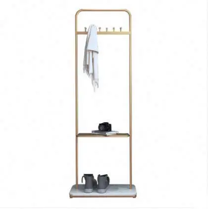 Fashion Styling Metal Coat Rack with Shoe Stand Hotel Coat Rack