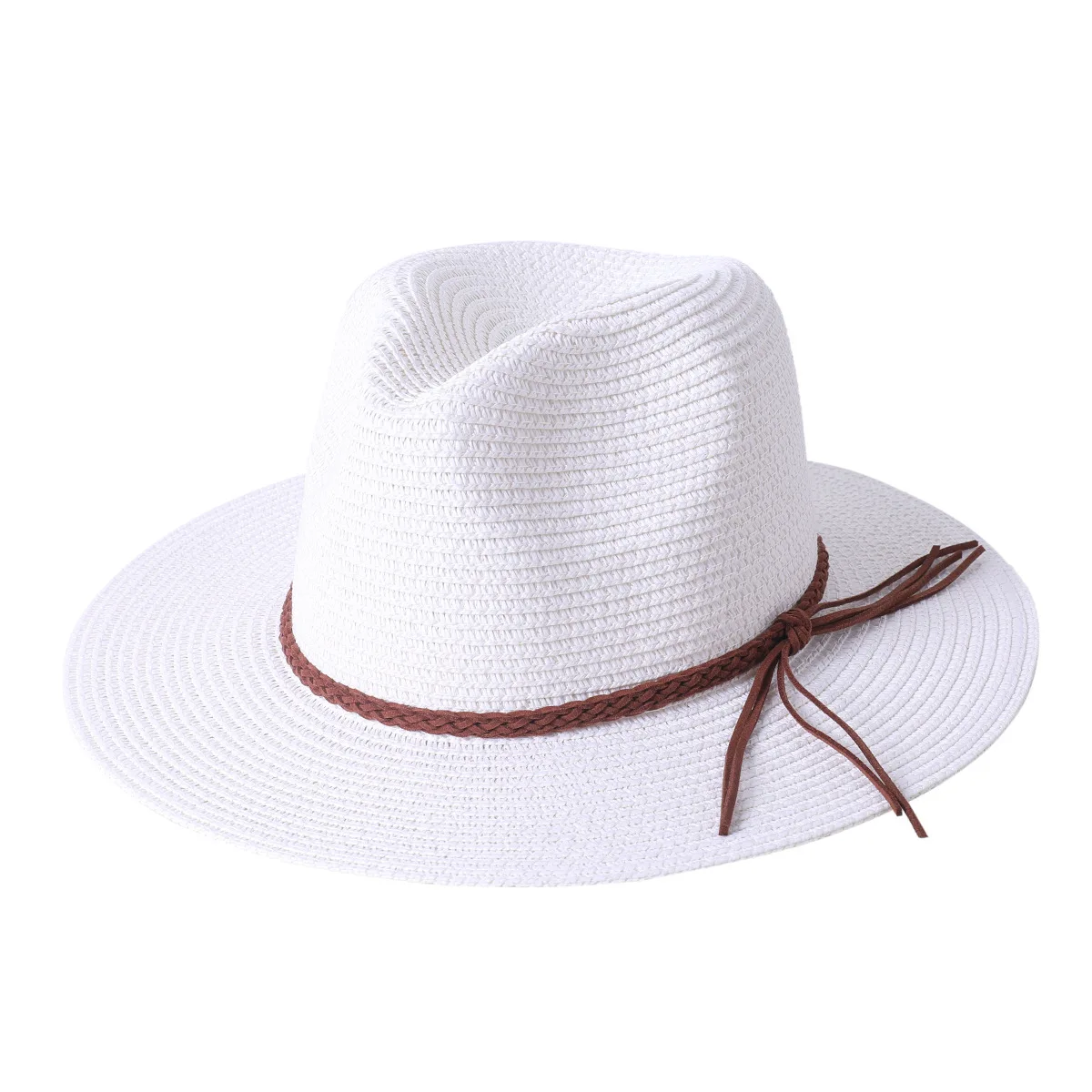 Sommer weiche geformte Strohhüte Damen/Herren Outdoor faltbare UV-Schutz Hut Panama Strand Sonnenhut – Detail 3