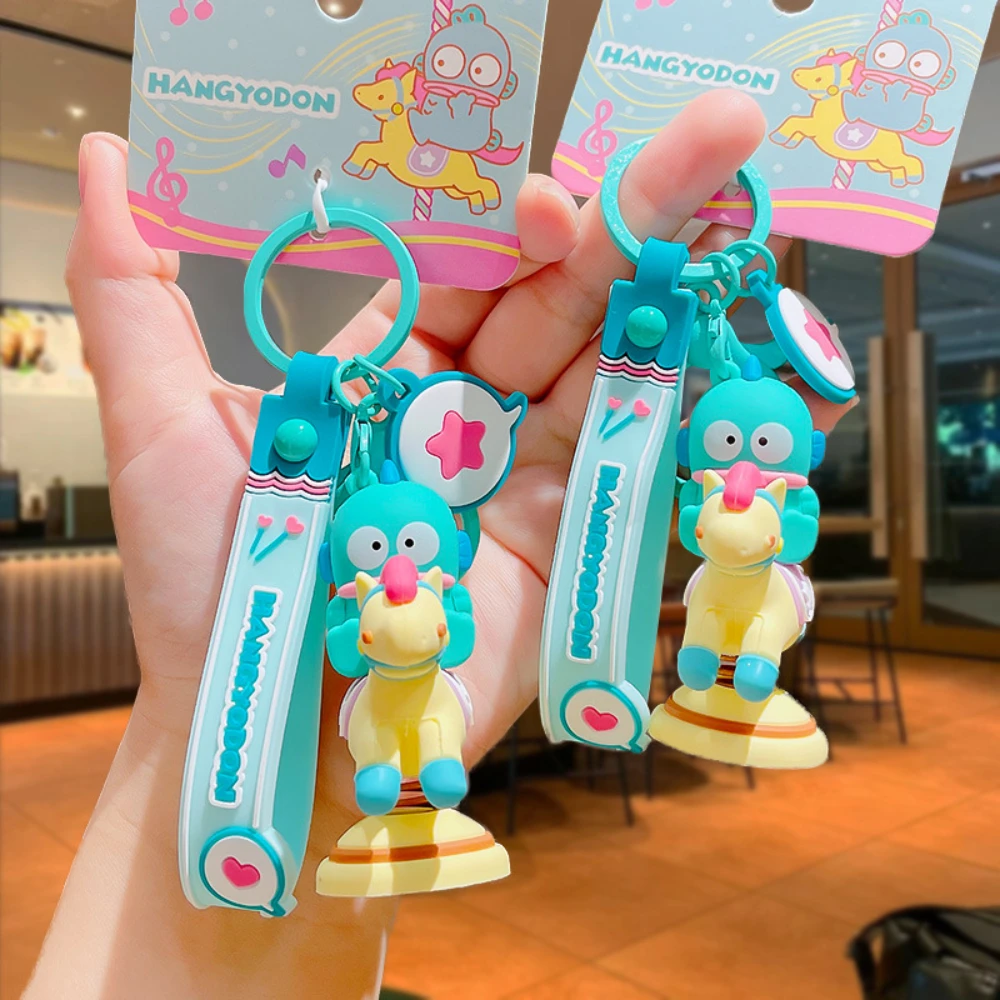 MINISO Sanrio Hangyodon carrusel mecedora Pony Ride bolsa de primavera colgante widgets adornos lindo especial caballo feliz pez Kawaii