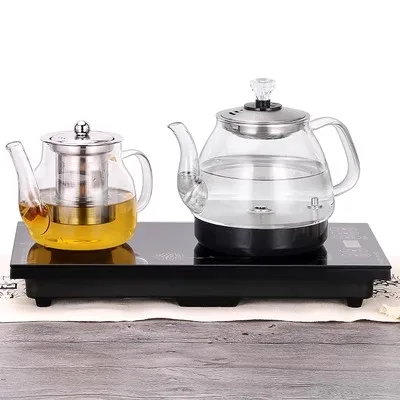 220V 1800W Set Teh Kaca Kontrol Suhu Isolasi Termal Ketel Listrik Ketel Pembakaran Cahaya Biru Peralatan Rumah Tangga O