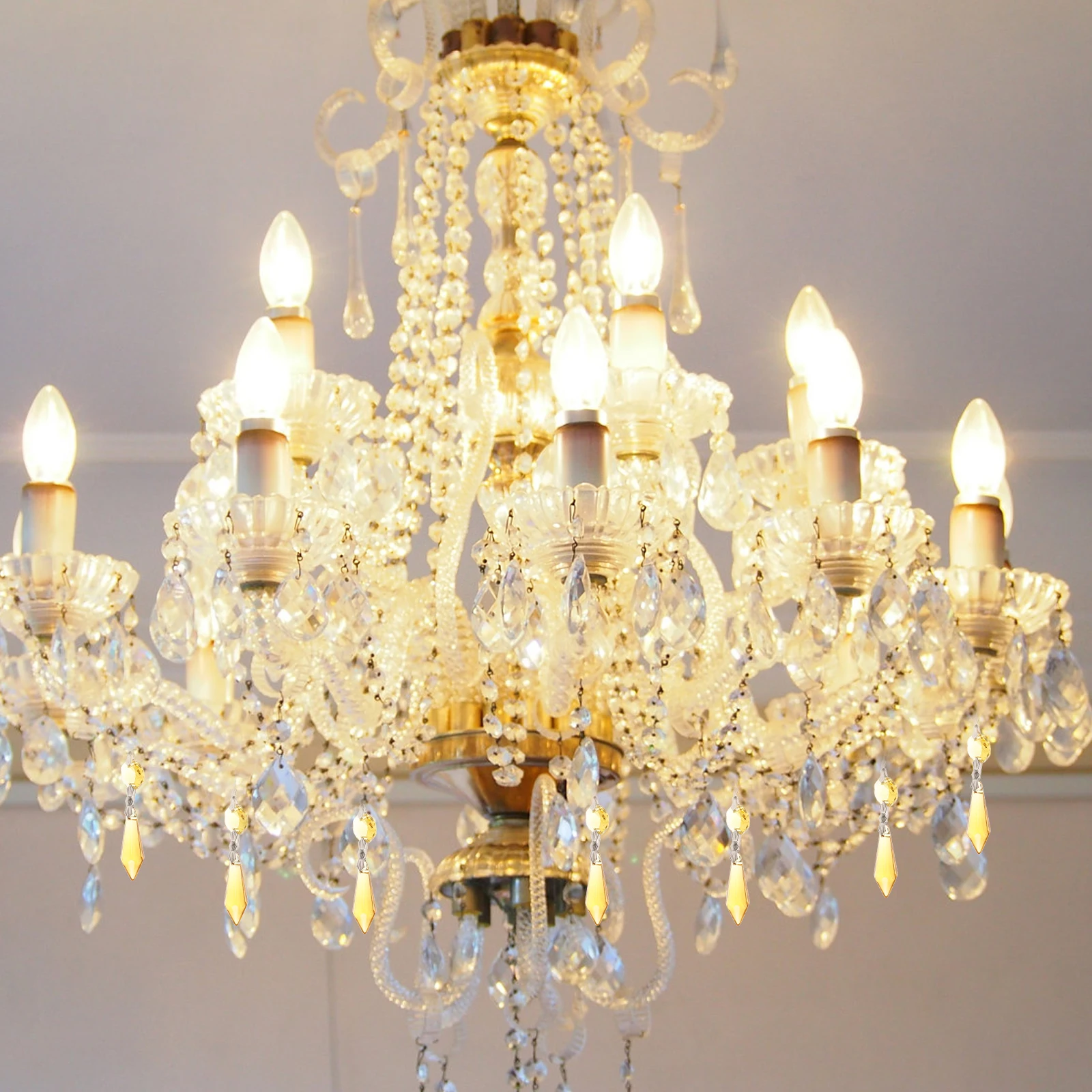 

20 шт. восьмиугольные бусины, подвески, хрустальные призмы для люстры, занавески, окна, декор «сделай сам», подвеска «Ловец солнца», орнамент-капля