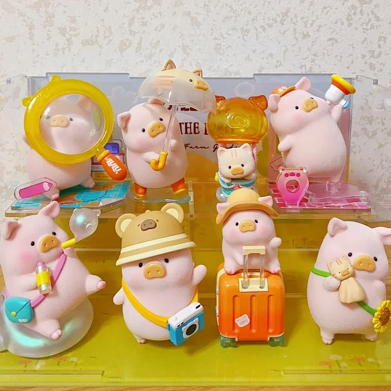 

Anime Lulu Pig Travel Series Blind Box Cute Piggy Figure Model Mystery Box Room Ornament Collection Doll Toys Kid Surprise Gifts