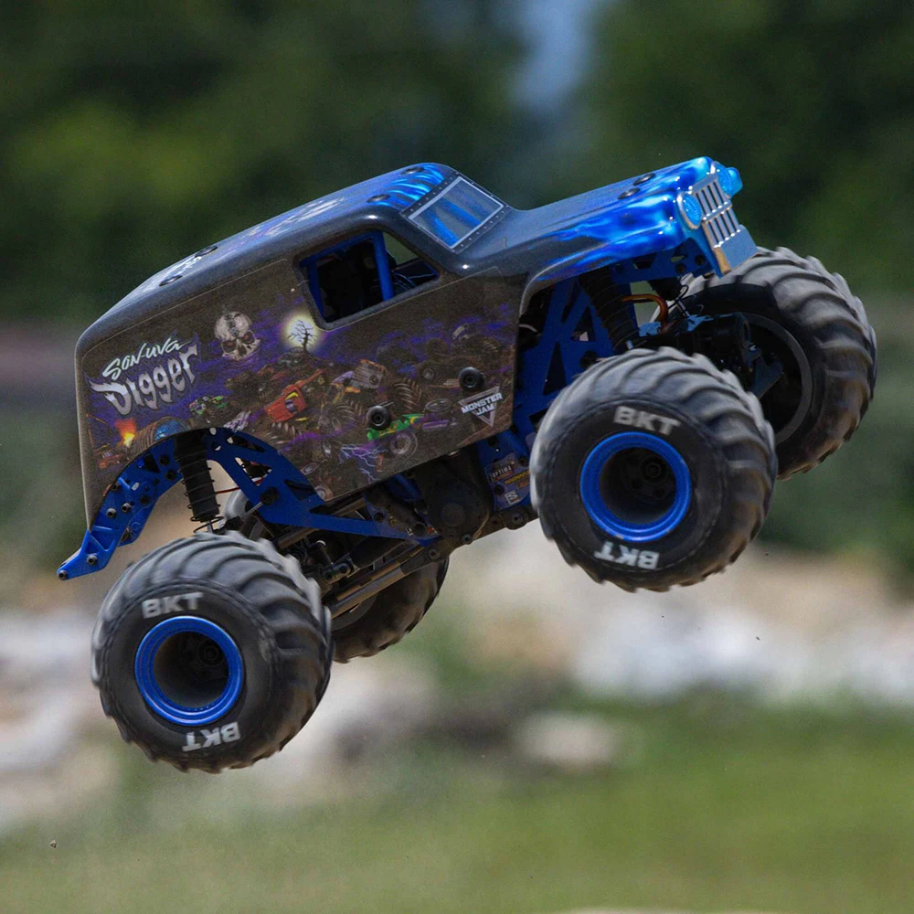 LOSI-Monster Truck Escovado Elétrico para Adultos e Crianças, Simulação, RC, Mini LMT, 4WD, RTR, 2,4 GHz, LOS01026T1, LOS01026T2, 1:18