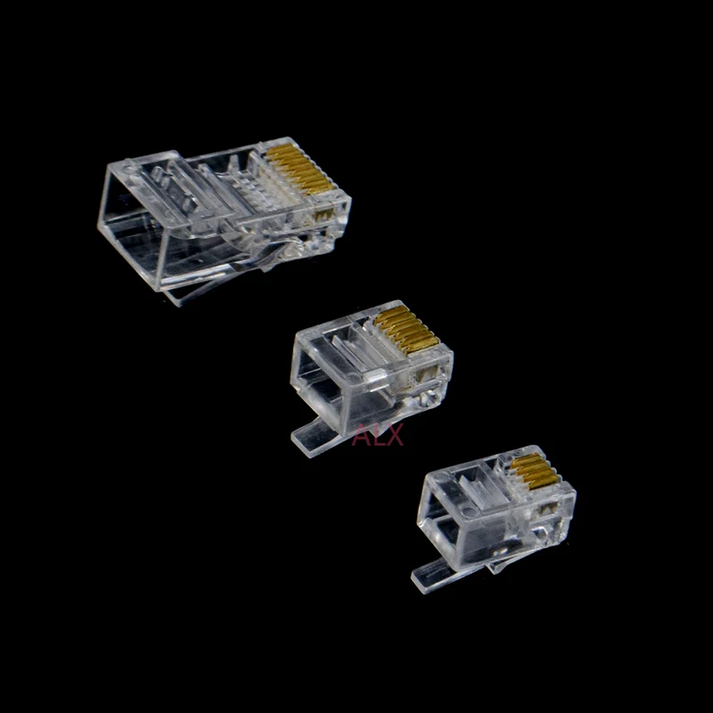 Lot de connecteurs d'extrémité de câble RJ9, 4P4C, RJ11, 6P4C, 6P6C, RJ45, 8P8C, cristal, 20 pièces