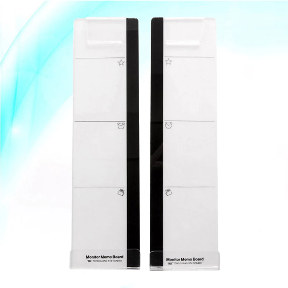 

2 pcs Monitor Memo Board Transparent Computer Message Board Multifunctional Memo Pad Sturdy Acrylic Reminder Tool For Schedule