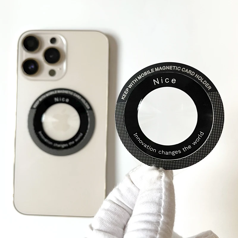 2Pcs Magnetic Plate Ring Universal Stickers Support Wireless Charger Metal Plate Sheet for Magnet Car Holder