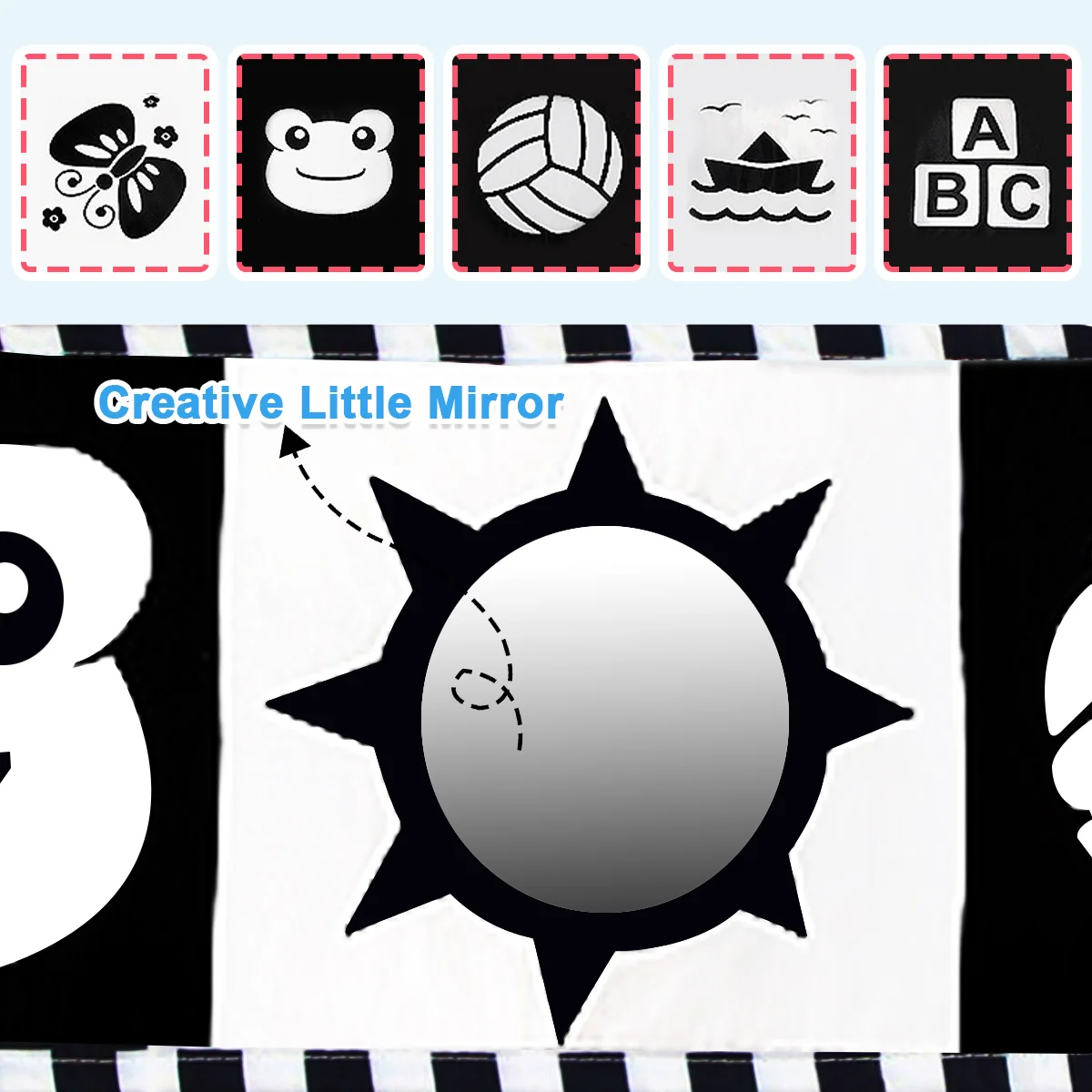 Libro di stoffa per pesciolini per bambini, libro di stoffa tattile a tema multiplo, libro per bagnetto per bambini, resistente alle rughe, lavabile