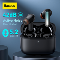 Baseus-M2 Pro Fones De Ouvido Sem Fio com Cancelamento De Ruído Ativo, TWS Headphones, Bluetooth 5.2, Fones De Ouvido com 4 Micr