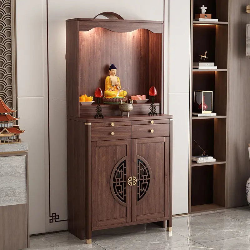 Cz new chinoiserie  incense altar for homecasemodern modern altar stepped bodhisattva altar buddha