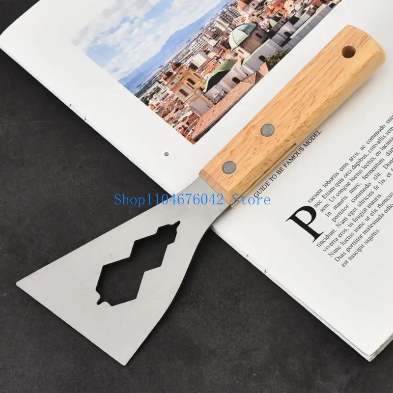 652F 2Pieces Rustproof Gardening Scrapers Ergonomic Wooden Shaft Shovel Perfect For Wall Putty Cleaning Tool Comfortable Use