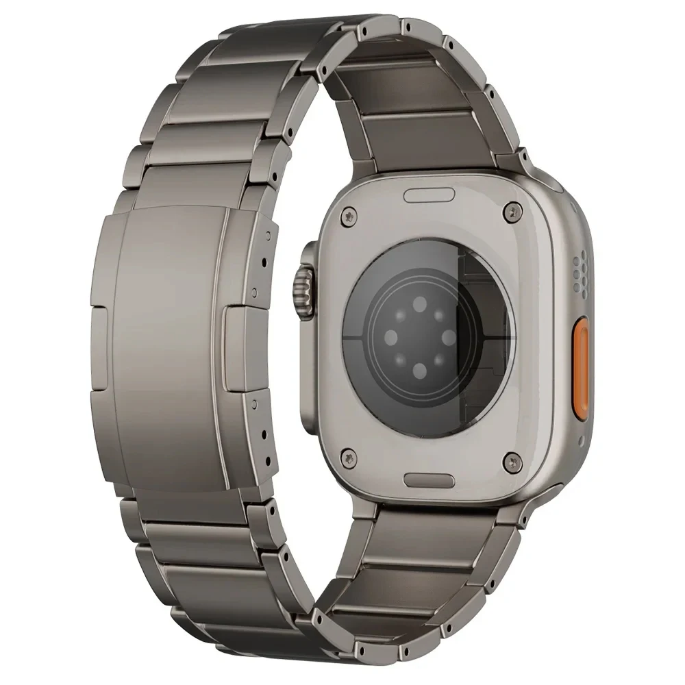 애플워치 울트라 2 49mm 10 46mm 42mm, 아이워치 시리즈 9 8 7 6 5 4 4 SE 3 2 45 44 41 40 38mm용 고급 티타늄 손목 밴드