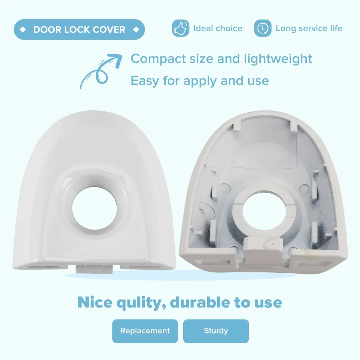 #60B (White)Car Door Lock Cover with Key Hole 806441KK0D White,Automotive Parts & Accessories