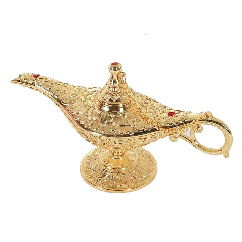 

Aladdin lamp 35cm Large Aladdin Magic Lamp Decoration Home Accessories Russian Characteristics Retro Living Room Decor Ornament