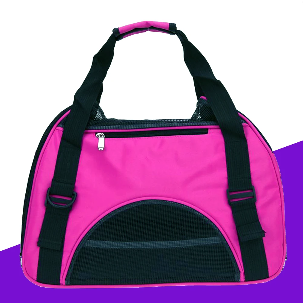 Transportín portátil para mascotas para perros, tela suave, ventana de malla, mochila ventilada, bolsillos laterales dobles, correas ajustables, hebilla extensible