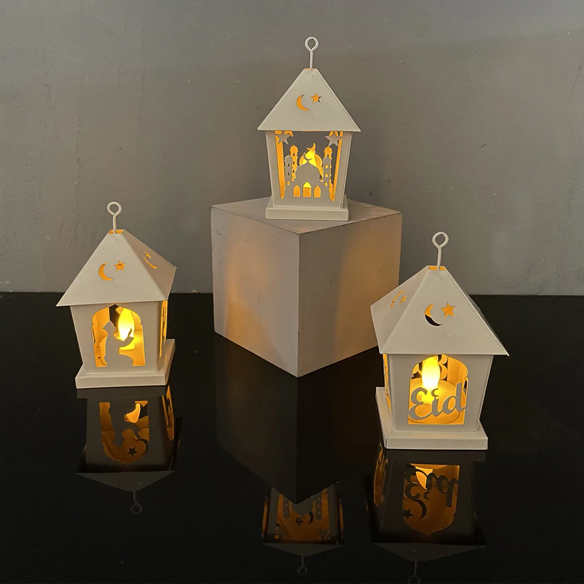 

Ramadan Lantern LED Light Eid Mubarak Decoration Lamp Ramadan Festival Table Light 2023 Ramadan Party Lighting Decorative Lamp